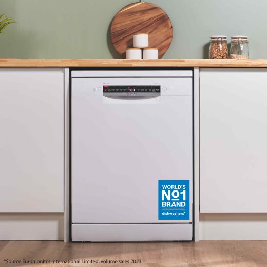 Bosch Series 4 Standard Dishwasher - White - Annotation - No1 brand